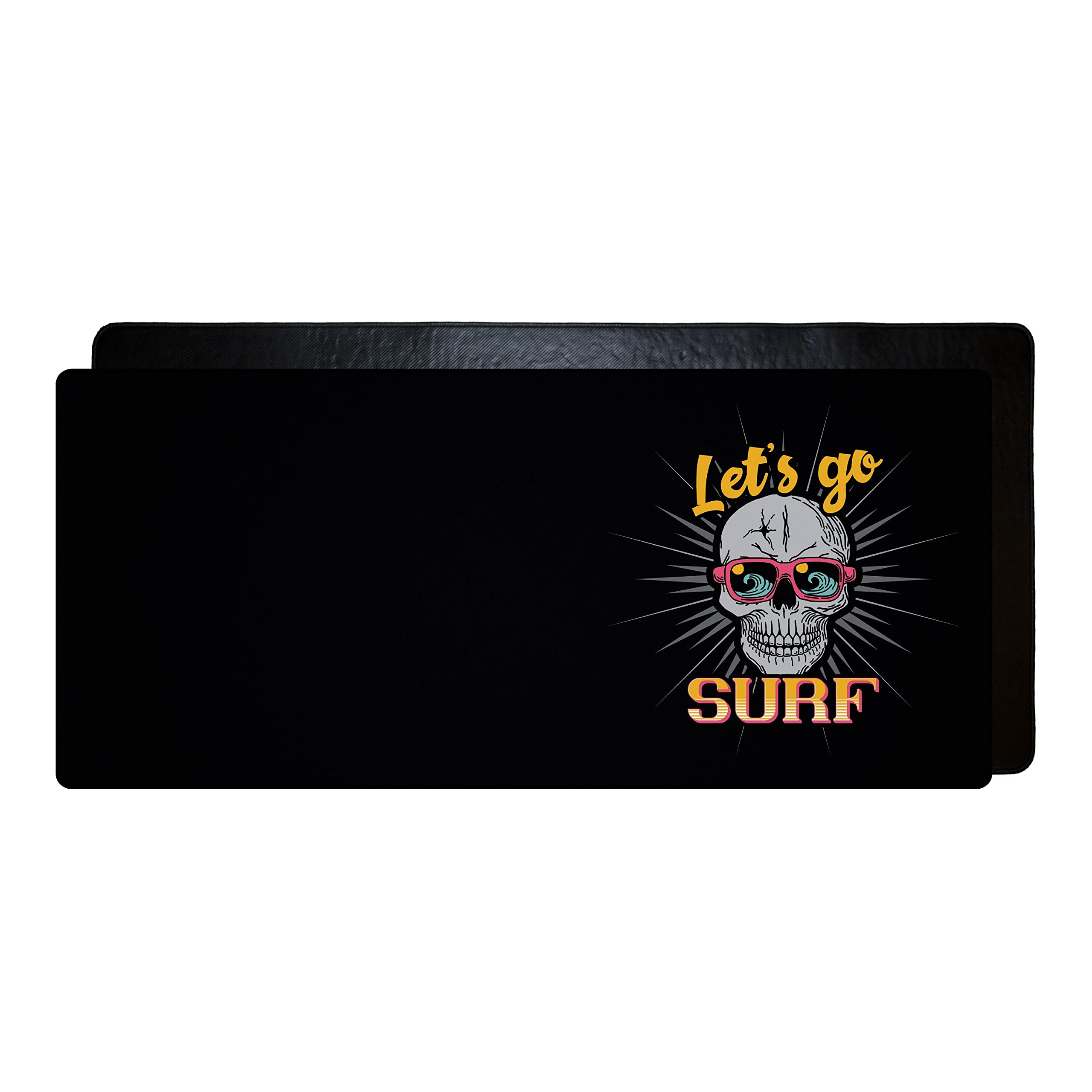 Rectangle Digital Printed Fabric Gaming Mouse Pad, Non-Slip Base, Black Stitched Edge for FPS, MOBA, Single Player Games XL, Size:90x40cm