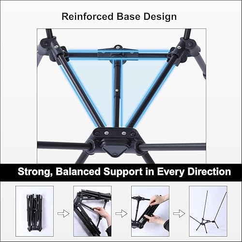 Miniatura 4 de Wildhiker 1 silla de camping con reclinación profunda y respaldo alto y 1 silla portátil plegable compacta con base estable antihundimiento, ligera