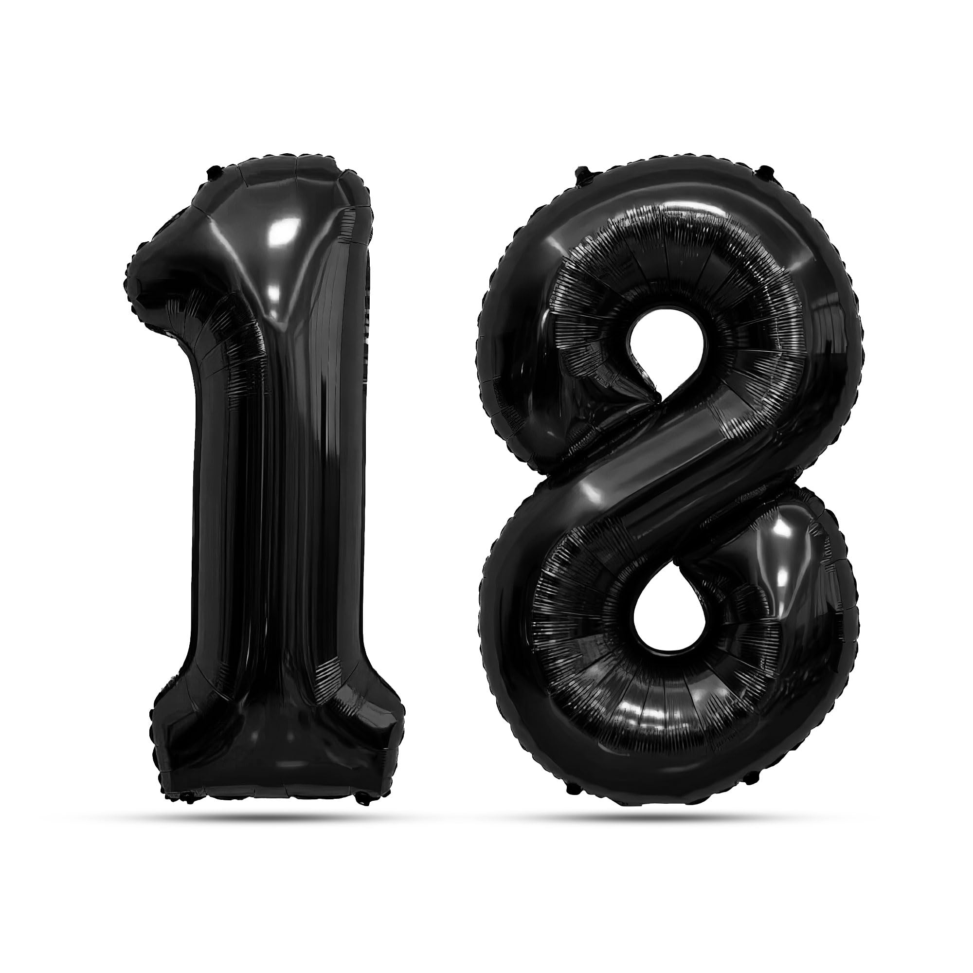 Black Number Balloons 18 Balloon Numbers 18th Number Balloon Foil Mylar Party Balloon For Men Women 18th Birthday Balloons Dirty 18 Birthday Decorations For Her Him Anniversary Graduation Decorations