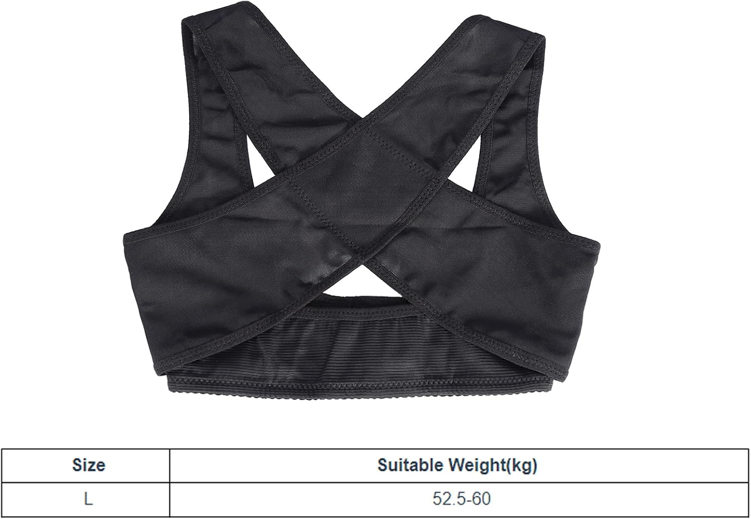 Chest Breast Support Belt Women Posture Corrector Humpback Correct Posture Corset Bra Posture Shape Corrector(L-Black)