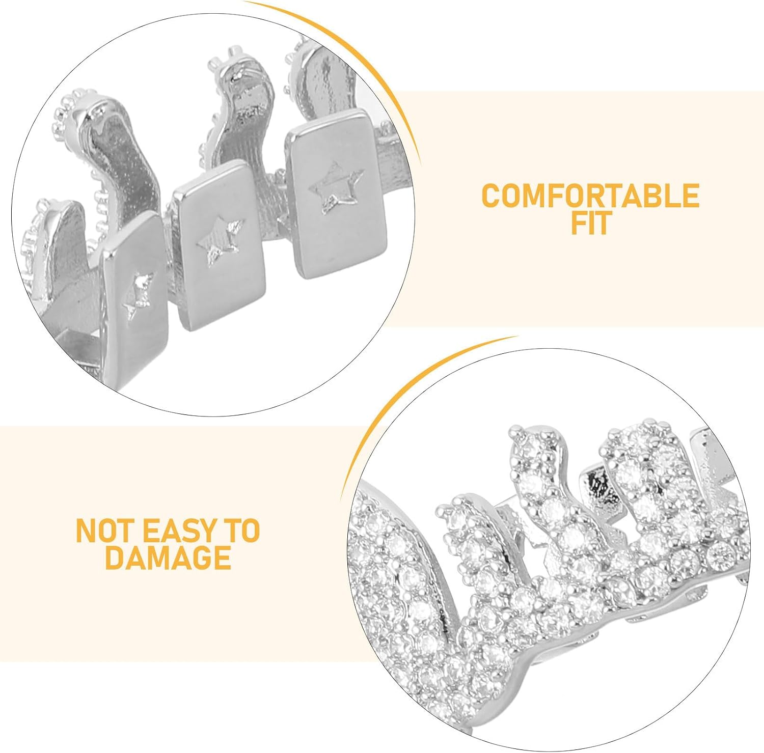 Hip Hop Dental Grills Caps for Men Women Copper Silver