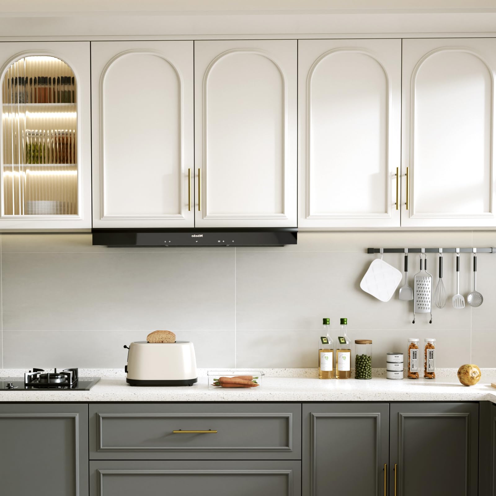Goldenwarm 5 Piezas Tiradores Cajones 160mm Tirador Mueble Cocina Dorado Cepillado Acero Inoxidable Armarios de Cocina Para Puertas y Armarios de Ropa