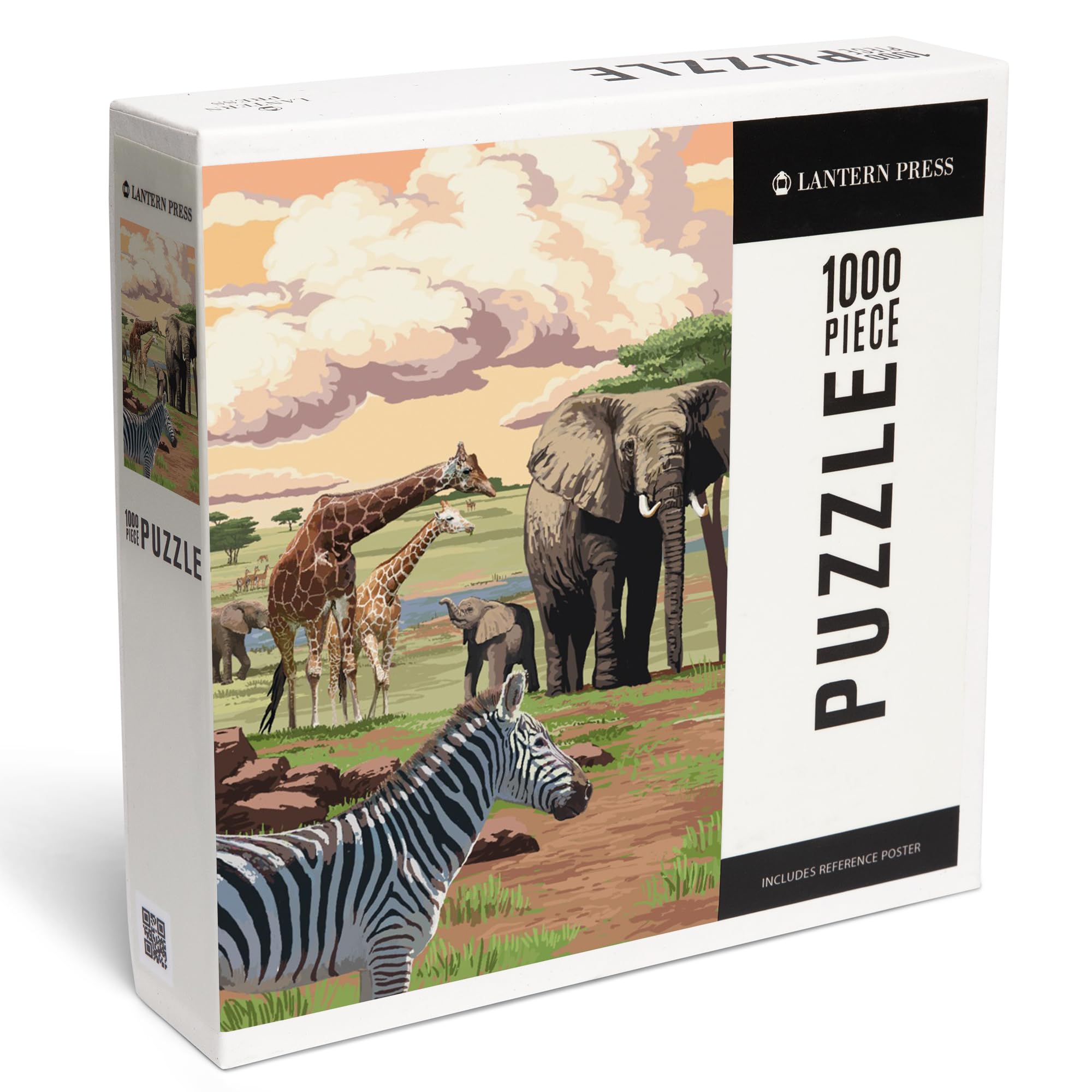 Lantern Press African Safari 1000 Piece Jigsaw Puzzle for Adults, Made in USA with Reference Poster