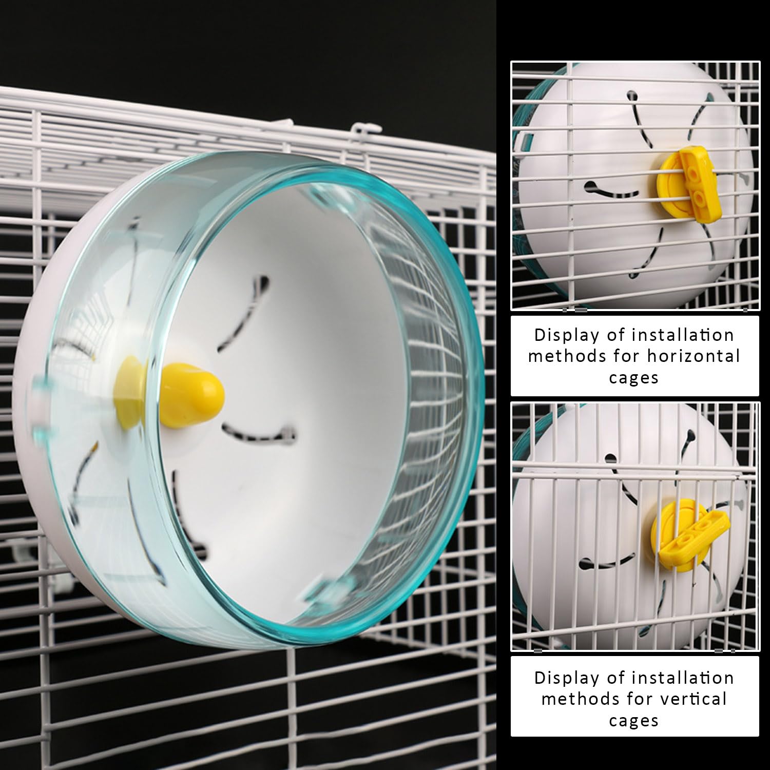 Ruota Per Criceto Silenziosa - Giocattolo Rotante Blu, Per Piccoli Animali, Facile Da Pulire - Foto 12