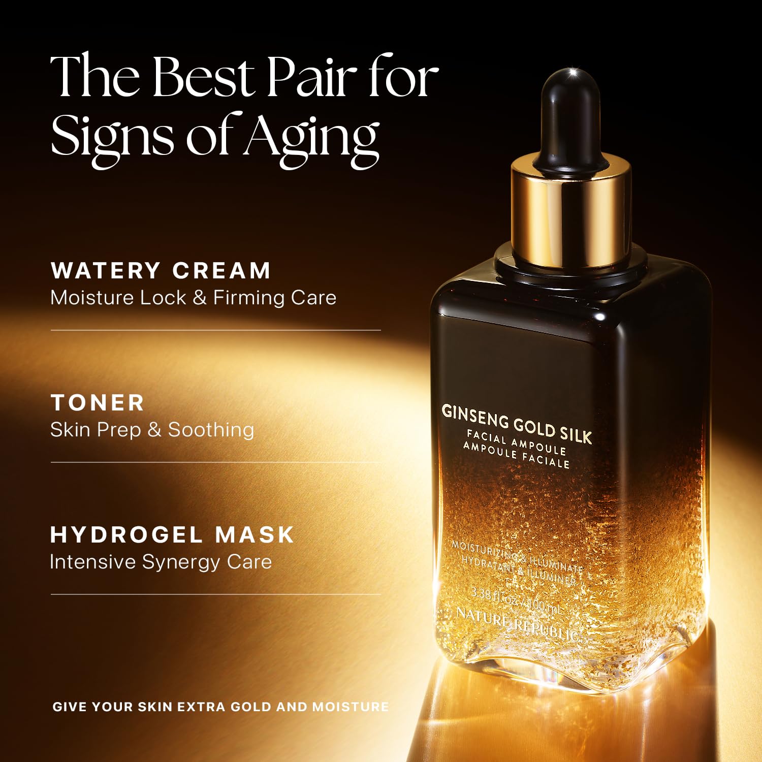 Nature Republic Ampola facial de seda dourada de ginseng