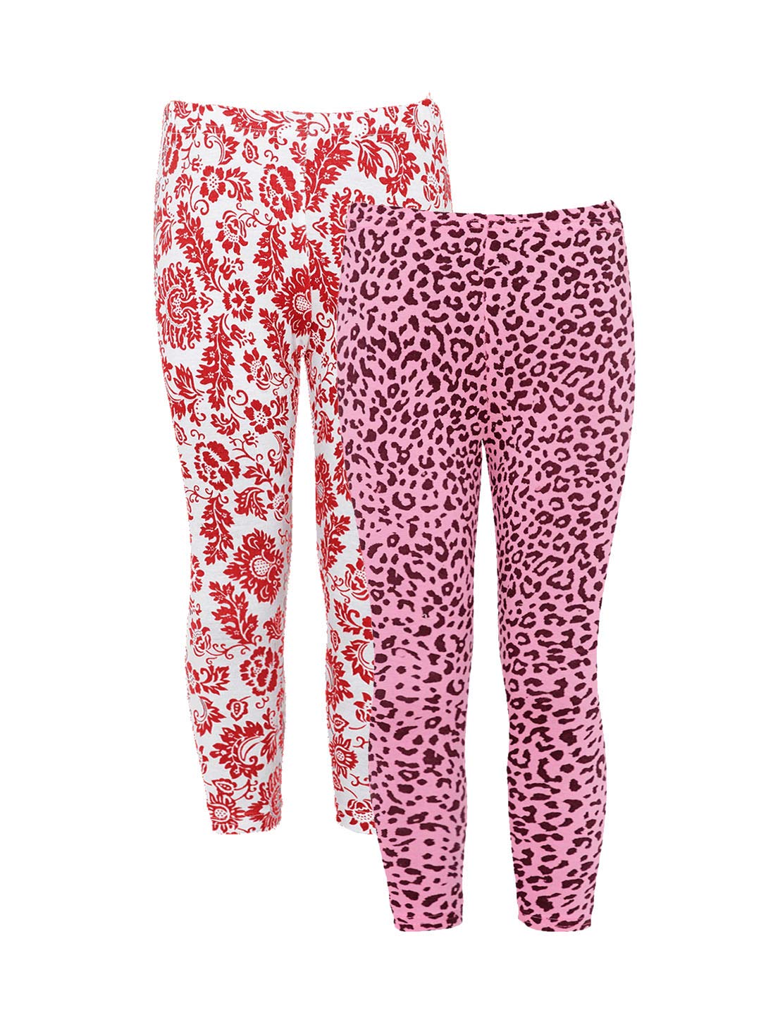 Naughty Ninos Leggings da bambina a vita alta, vestibilità regolare, in cotone, confezione da 2