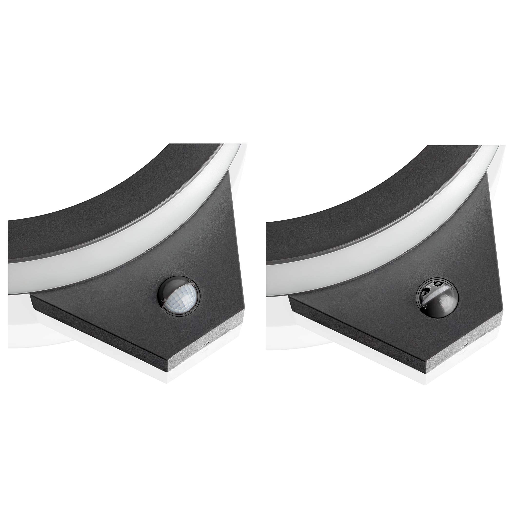 SEBSON LED Applique da Esterno con Sensore di Movimento IP54 - Lampada da Parete Antracite 15W 930lm Bianco Freddo 5800K - Luce Esterna con Sensore 9m/140°