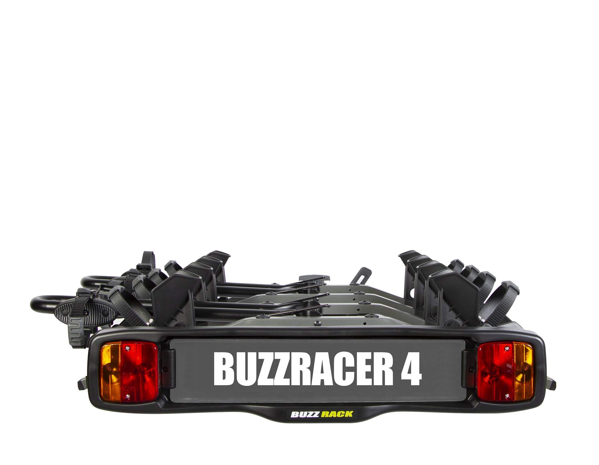 BUZZRACER 4 Portabicicletas sobre Enganche – Plataforma para 4 Bicicletas, Soporte para Bicicleta Coche