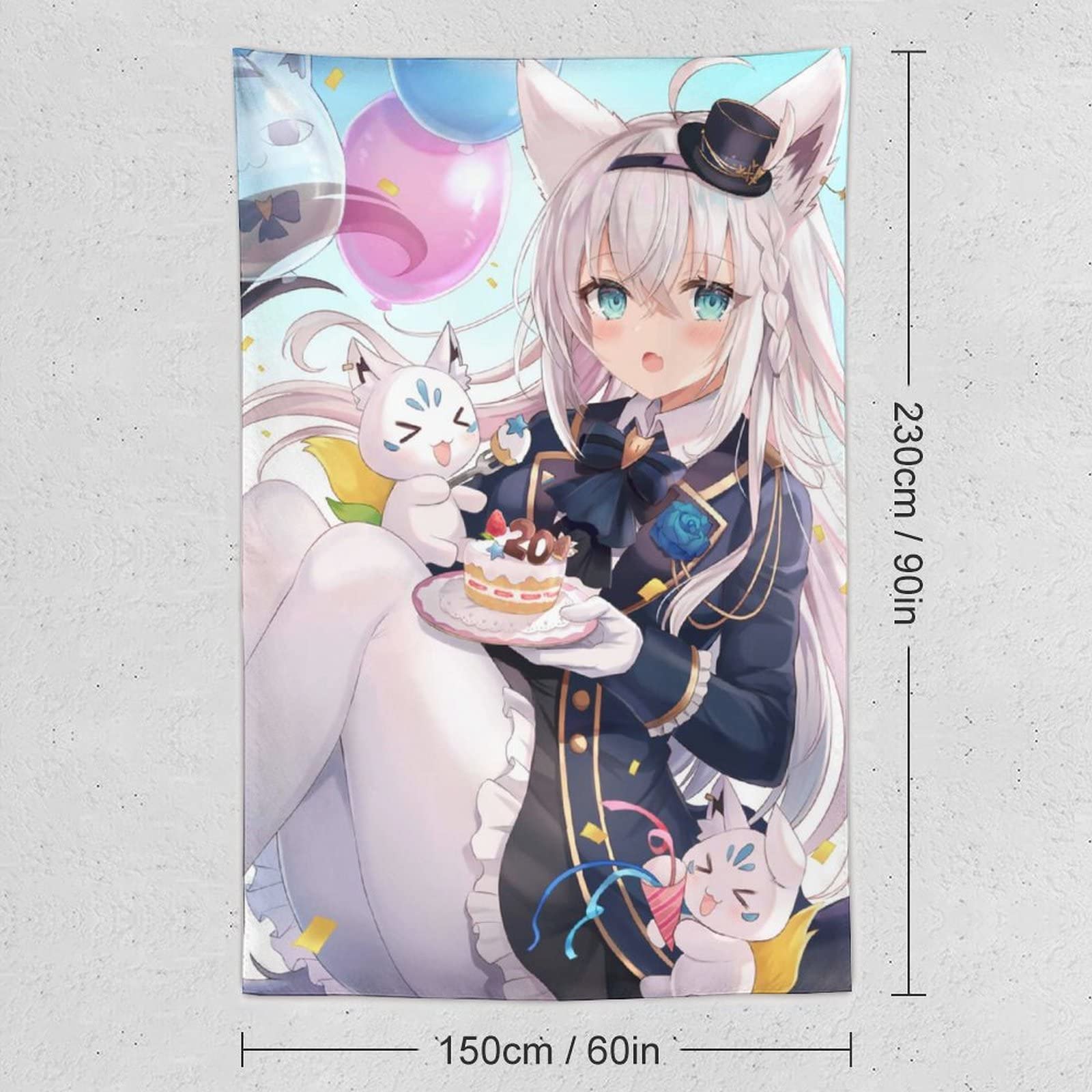 Amazon.co.jp: タペストリー 萌え アニメ柄 VTuber しらかみ フブキ
