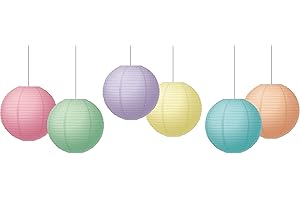 Illuminate Learning with Teacher Created Resources 8" Hanging Pastel Paper Lanterns