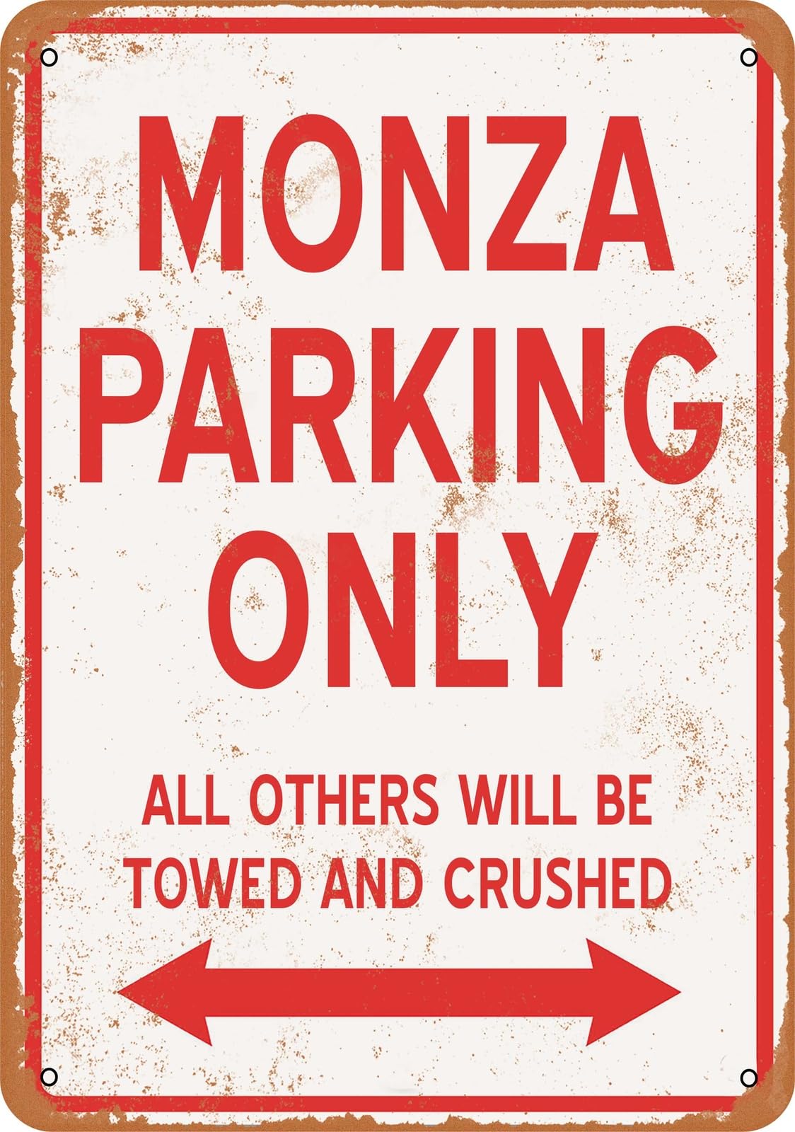 Metal Sign - MONZA PARKING ONLY - Vintage Look home decor
