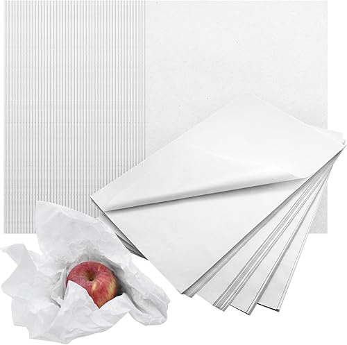 RYKOMO 500 hojas de papel de seda sin ácidos de 10 x 15 pulgadas para almacenamiento, papel de seda blanco para bolsas de regalo para almacenar y