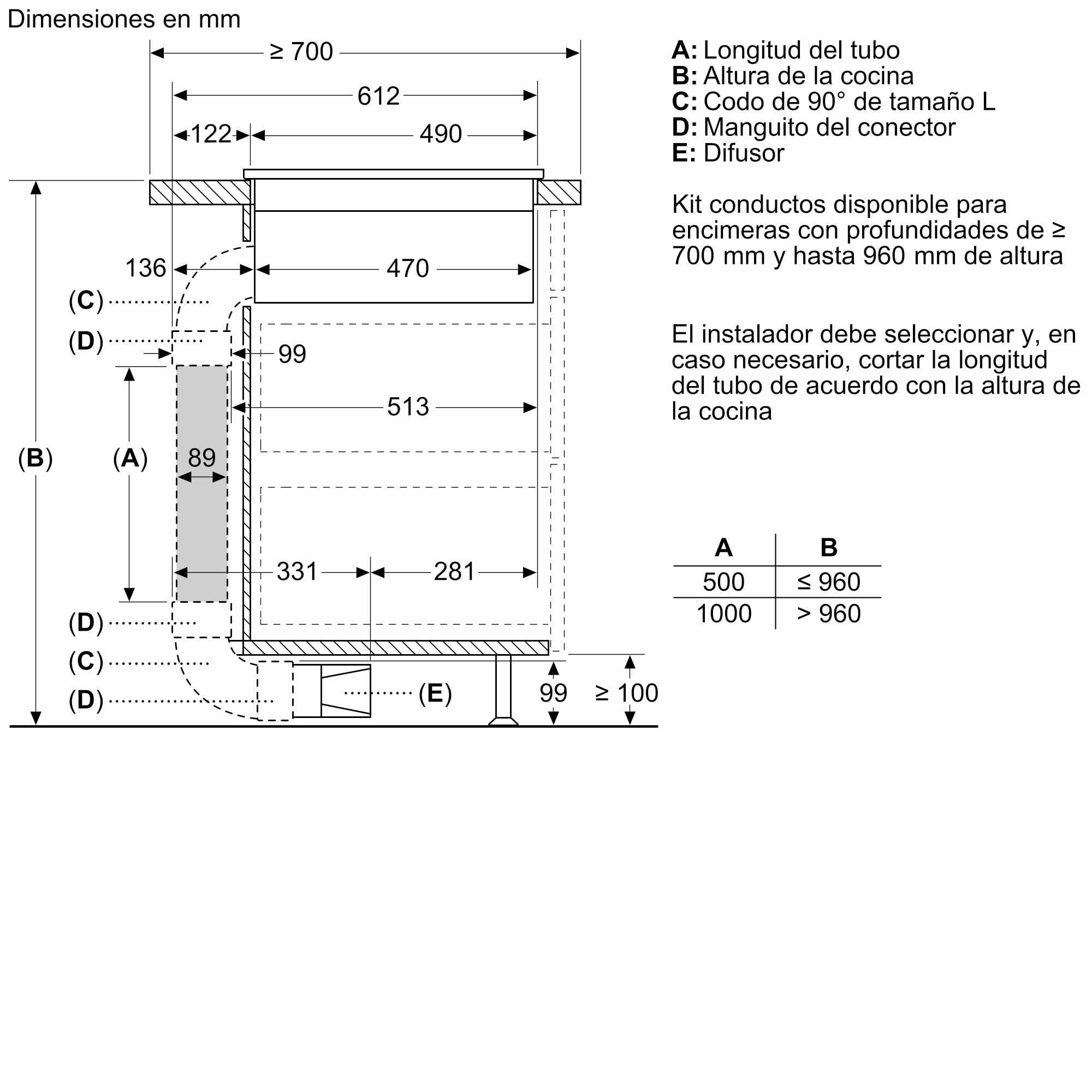 Balay, Placa de Inducción con extractor integrado, negro mate, 3EBC989MH