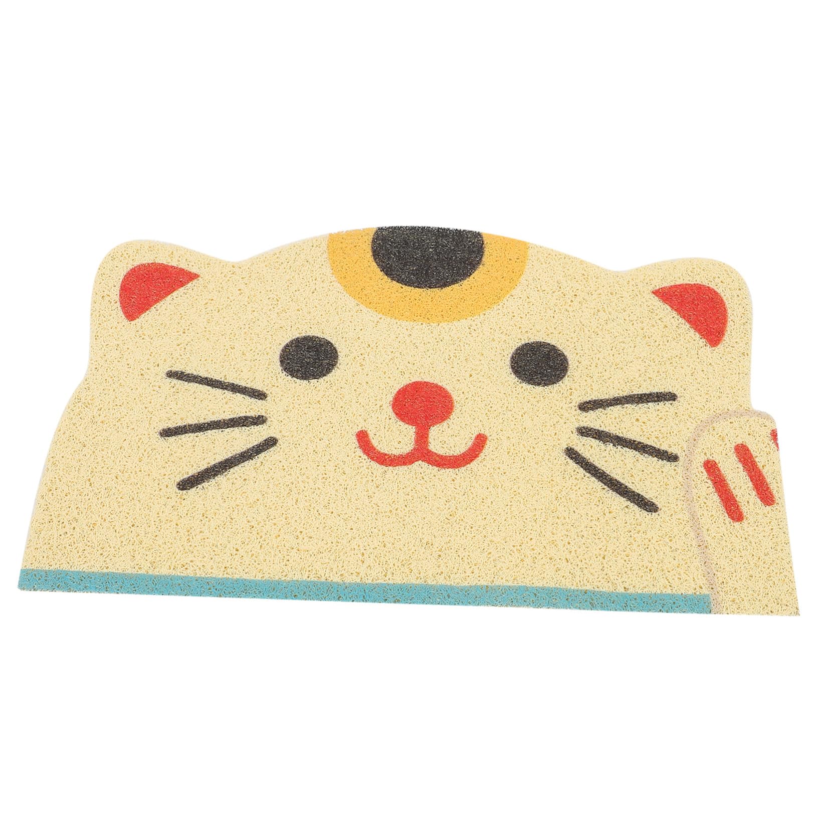 COLLBATH Katzenstreumatte Für Katzentoilette Kleine Größe Aus Pvc Katzenkopfförmig Streuauffangmatte Kompatibel Mit Verschiedenen Toilettengrößen