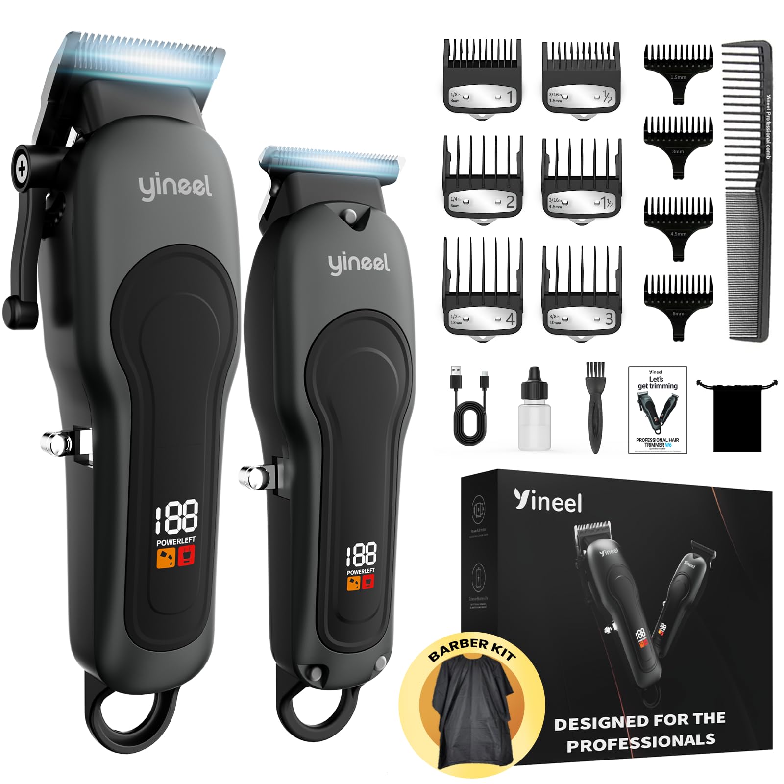 Hair Clipper Set Electric Trimmer Cordless Shaver Men Barber Cutting Machine For Rechargeable USB Gold 220216 From Jiu07, $12.62