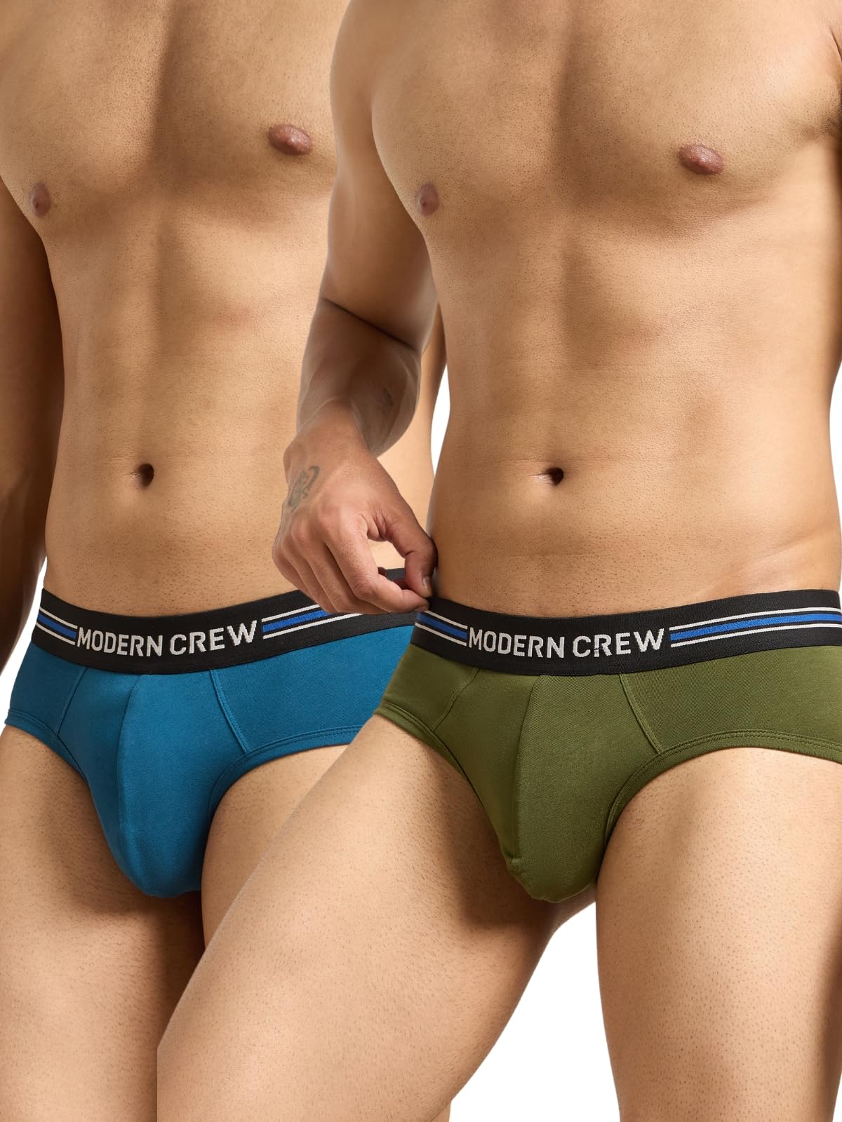 Modern Crew CoolSense Cotton Briefs for Men| Super Combed Cotton with Stretch, Stay 3 Degrees Cool & Fresh, Anti-Bacteri