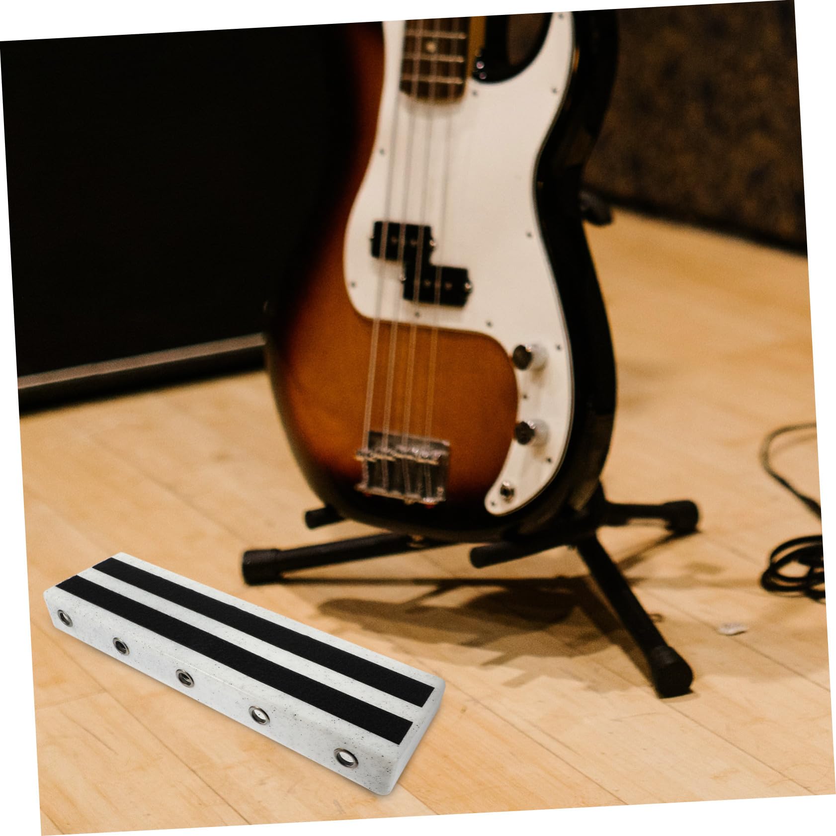 Pedalera Diseño Confiable y Material Pe Blanco de Efectos para Guitarra Eléctrica para Uso Seguro y Organizado en Actuaciones Musicales