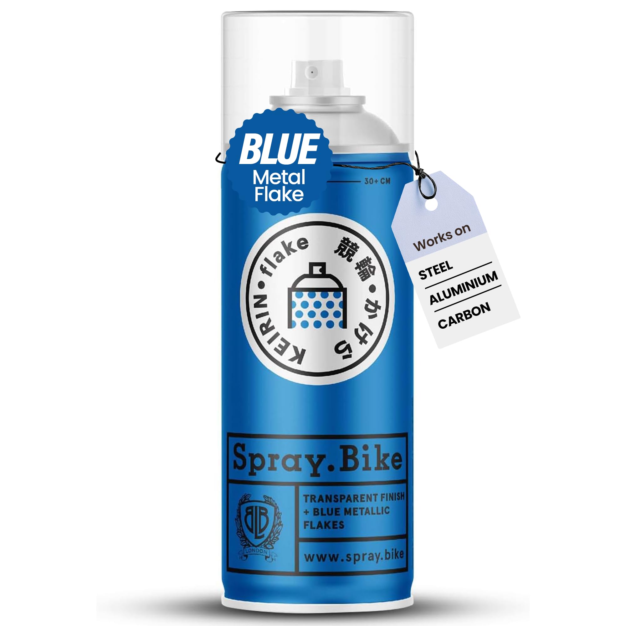 Spray.Bike Keirin Bicycle Paint Spray with Glitter Effect – Spray Paint for Bicycle – Very Easy to Use (Flake Blue)
