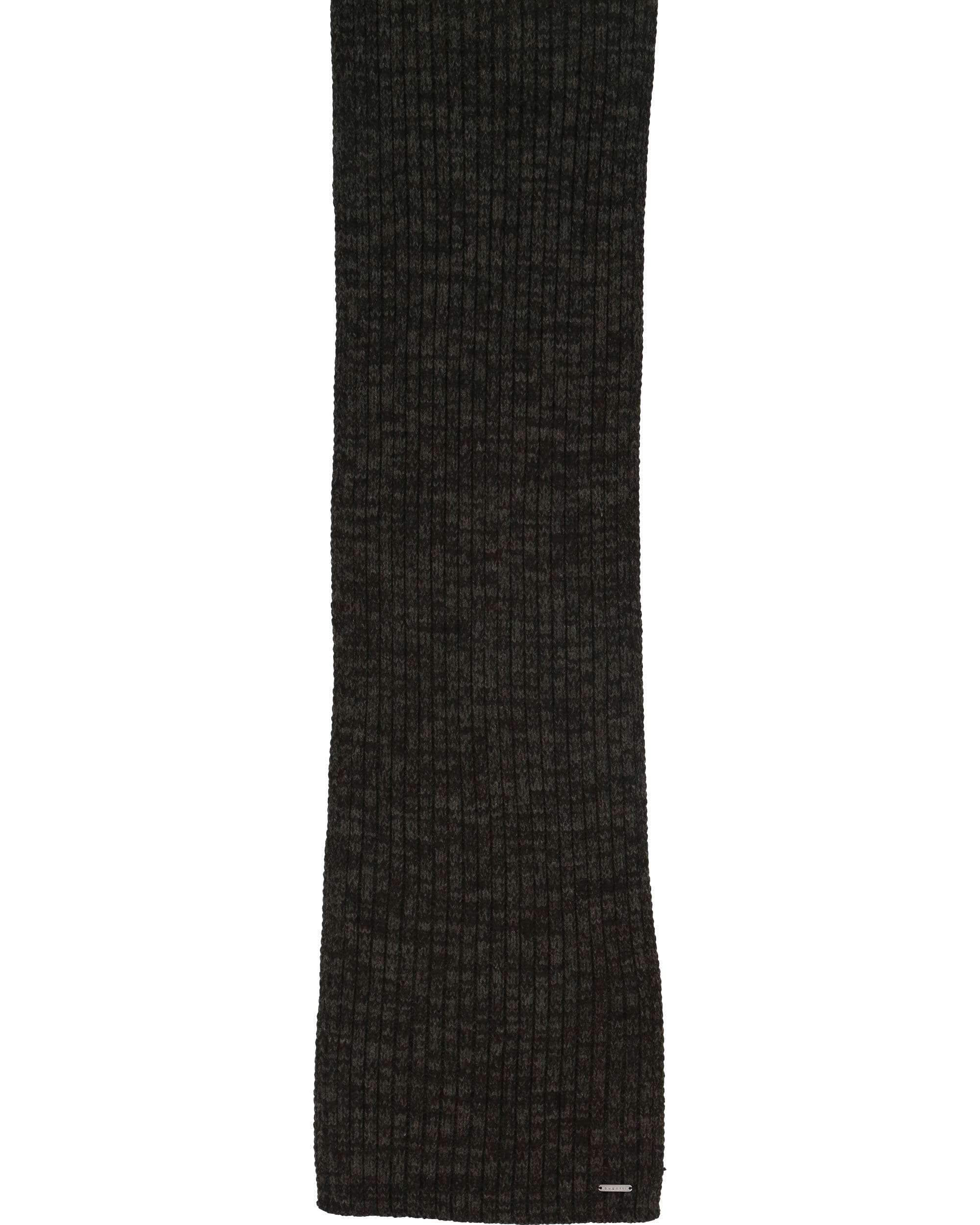 bugatti Herren Schal mit Rippenmuster - 26 x 170 cm - Winterschal in Wollmischung