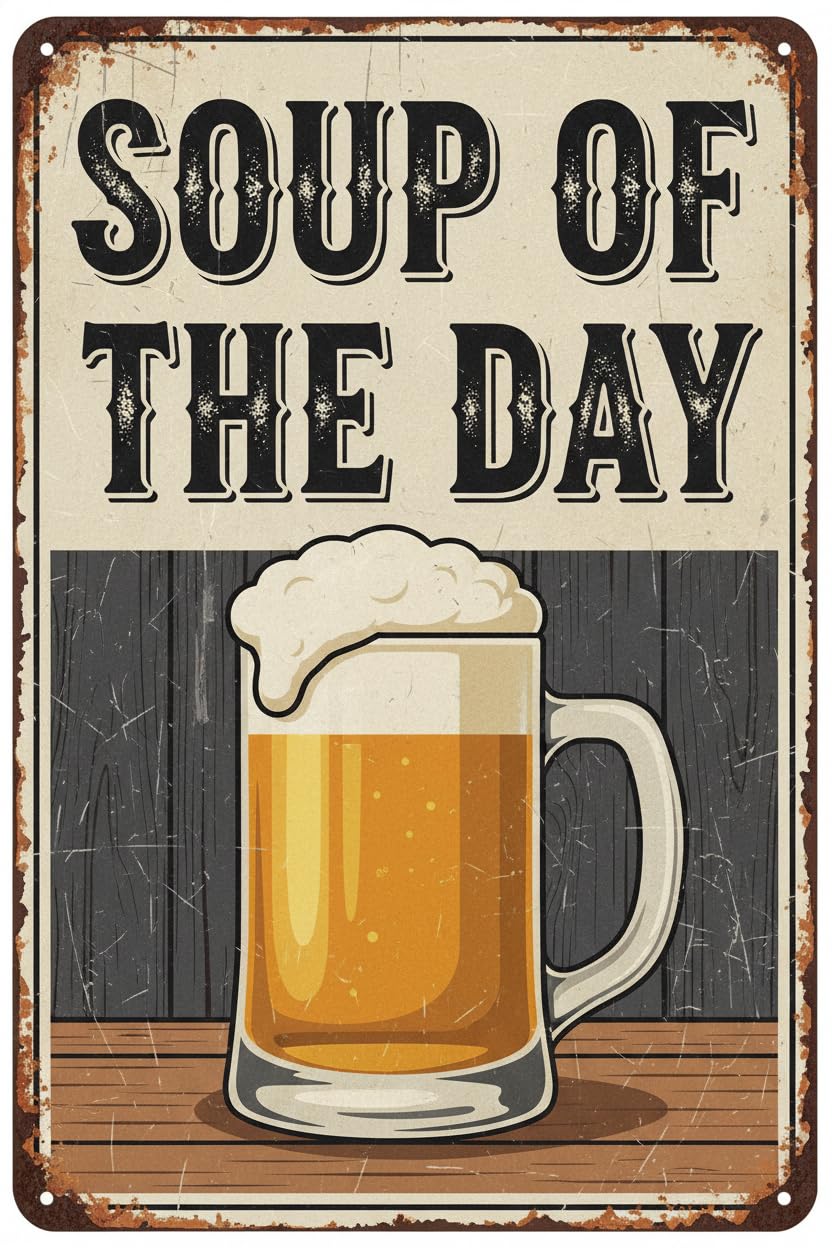 Maternity Photography Funny Beer Alcohol Sign Metal Tin Home Bar Kitchen Soup Of The Day Vintage Signs Aluminum Plates Printed
