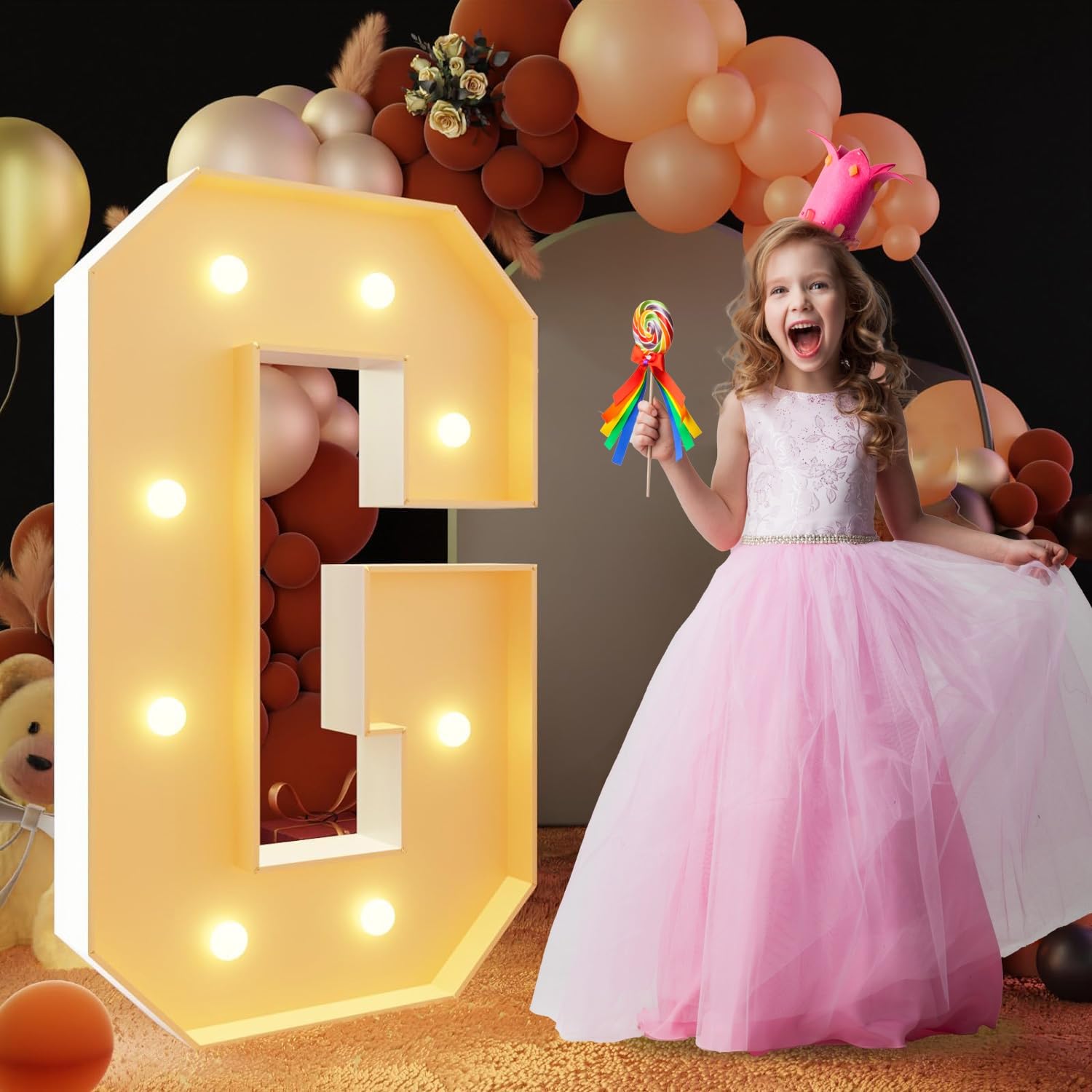 De Cumpleaños De 2,3 Pies Con Letras Iluminadas LED | 26 Letras Y Letras Y Luz Cálida/Blanca Espuma Cartón Decoración Aniversario Boda Graduación(Letter G,Warm Light)