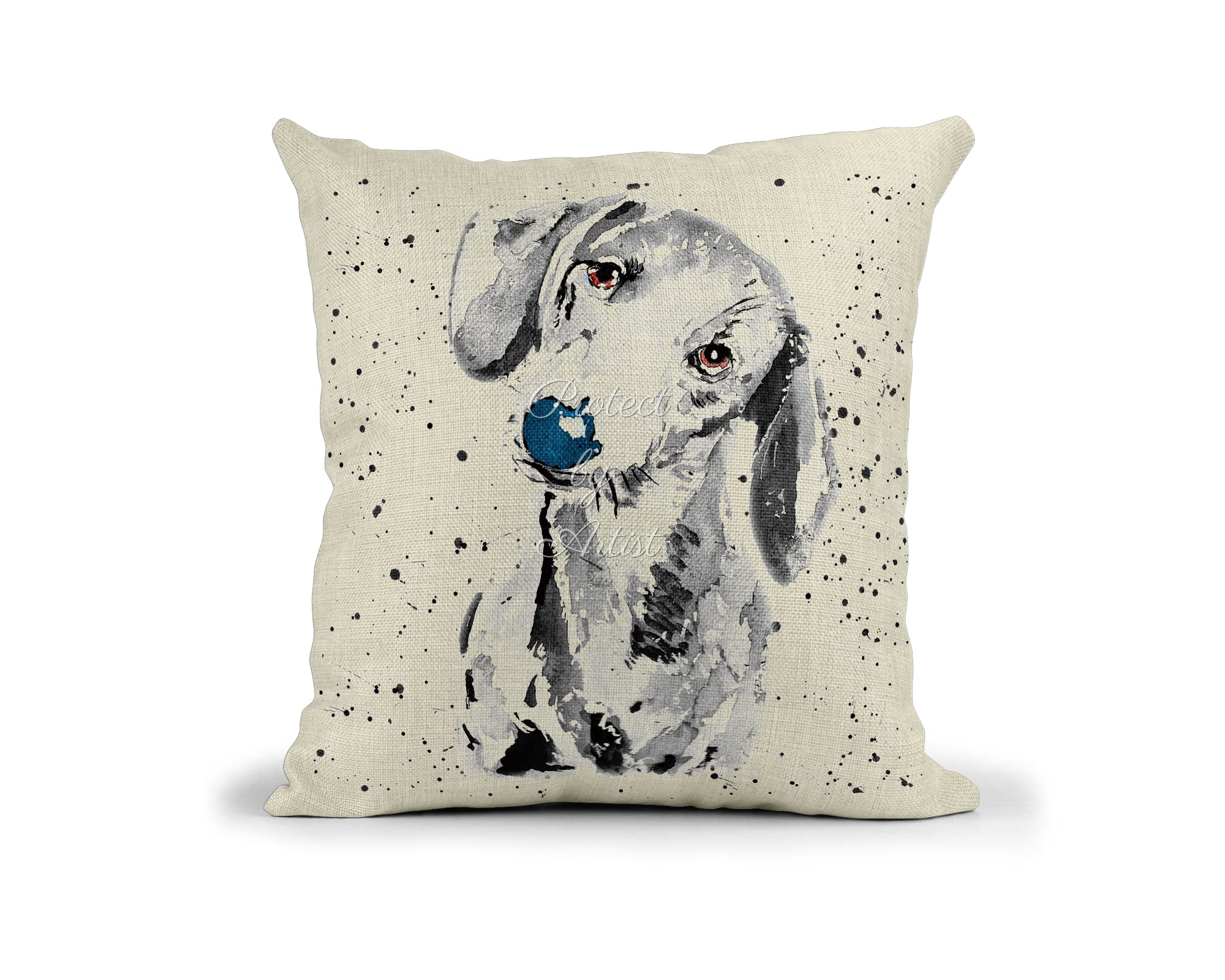 Vixar Dachshund Sausage Dog Wiener blach white Pet Animals Watercolour Rainbow Art Linnen Cushion With filling or cover only, 40x40cm, gift, christmas, Birthday (Cover Only)