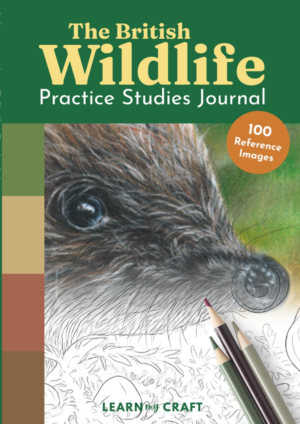 The British Wildlife Art Practice Studies Journal | 100 Mini Studies for Colored Pencil, Marker and Pastel Artists, Coloring Book