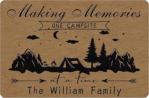 Miniatura 14 de Magimagine Tapete personalizado para puerta de camping con texto, tapete personalizado para cámper, accesorios personalizados, decoración de Multi