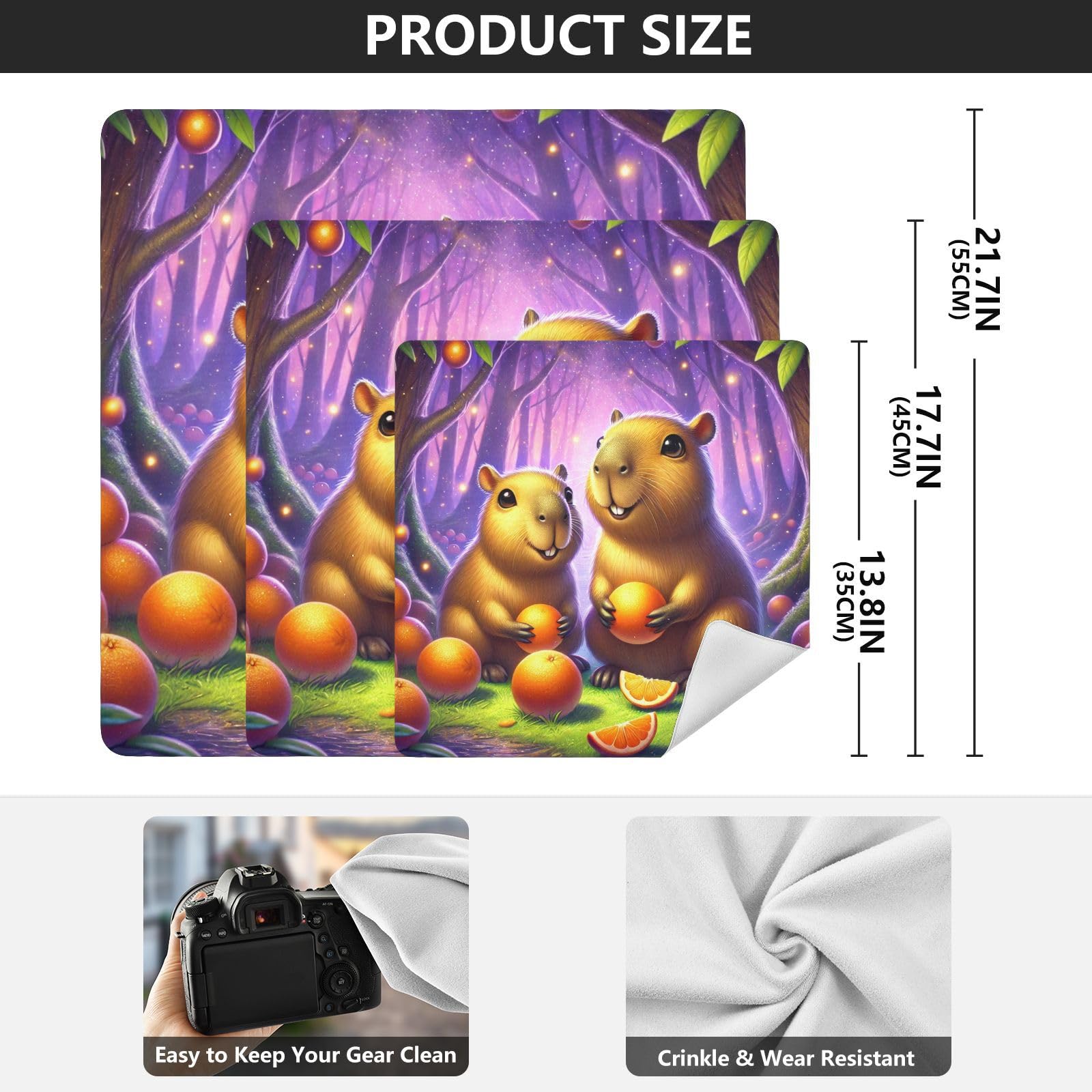 Capybara Orange Camera Lens Wrap 21.7