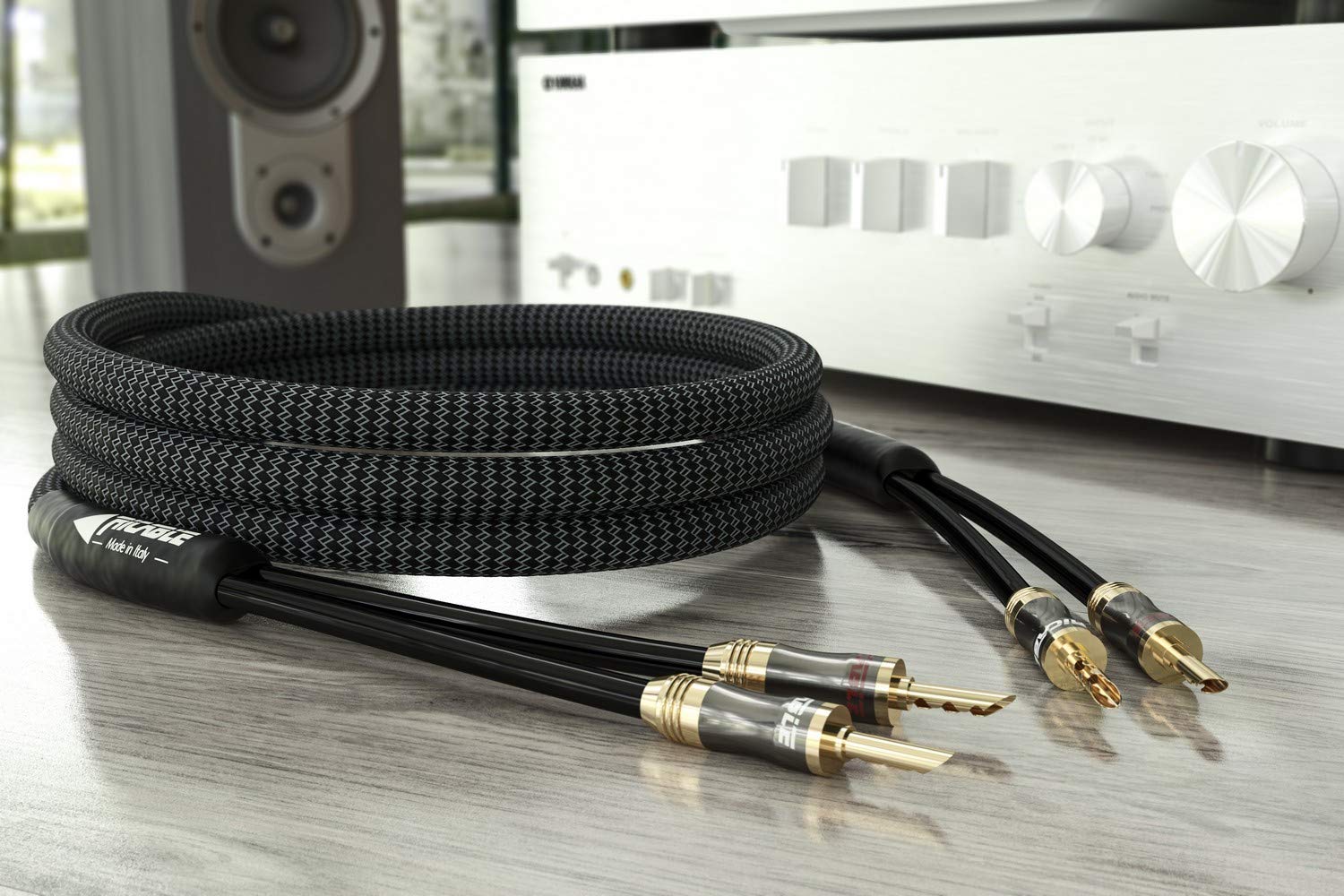 Ricable MS2 MAGNUS Speaker 2 x 2 mt Cavo di Potenza High-End Schermato per Diffusori Acustici