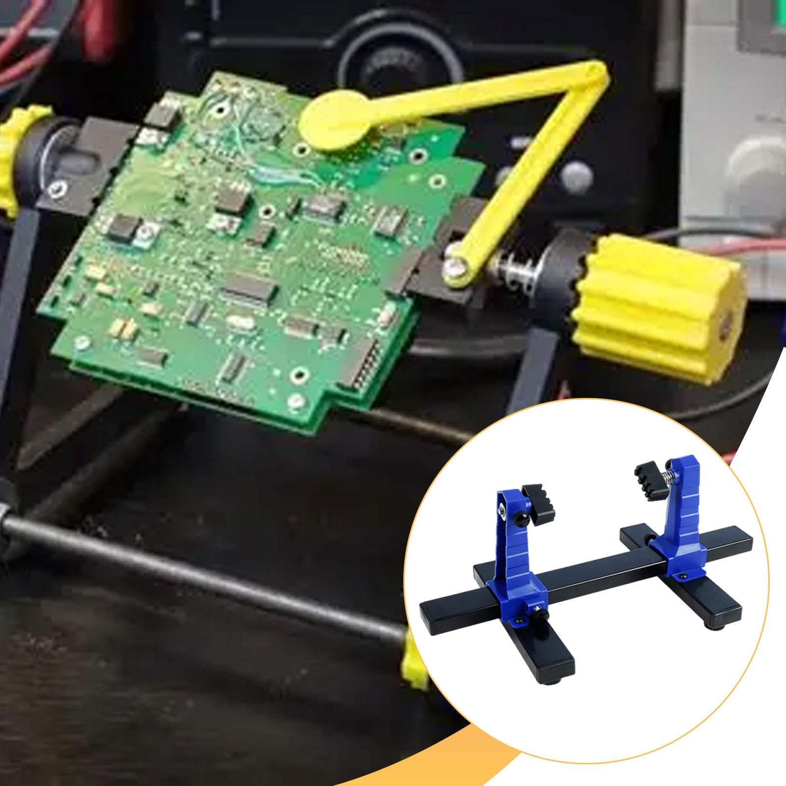 Oshhni Soporte de placa de circuito con clip de fijación ajustable, soporte flexible para soldadura de PCB, de PCB de 0 a 200 mm con rotación de