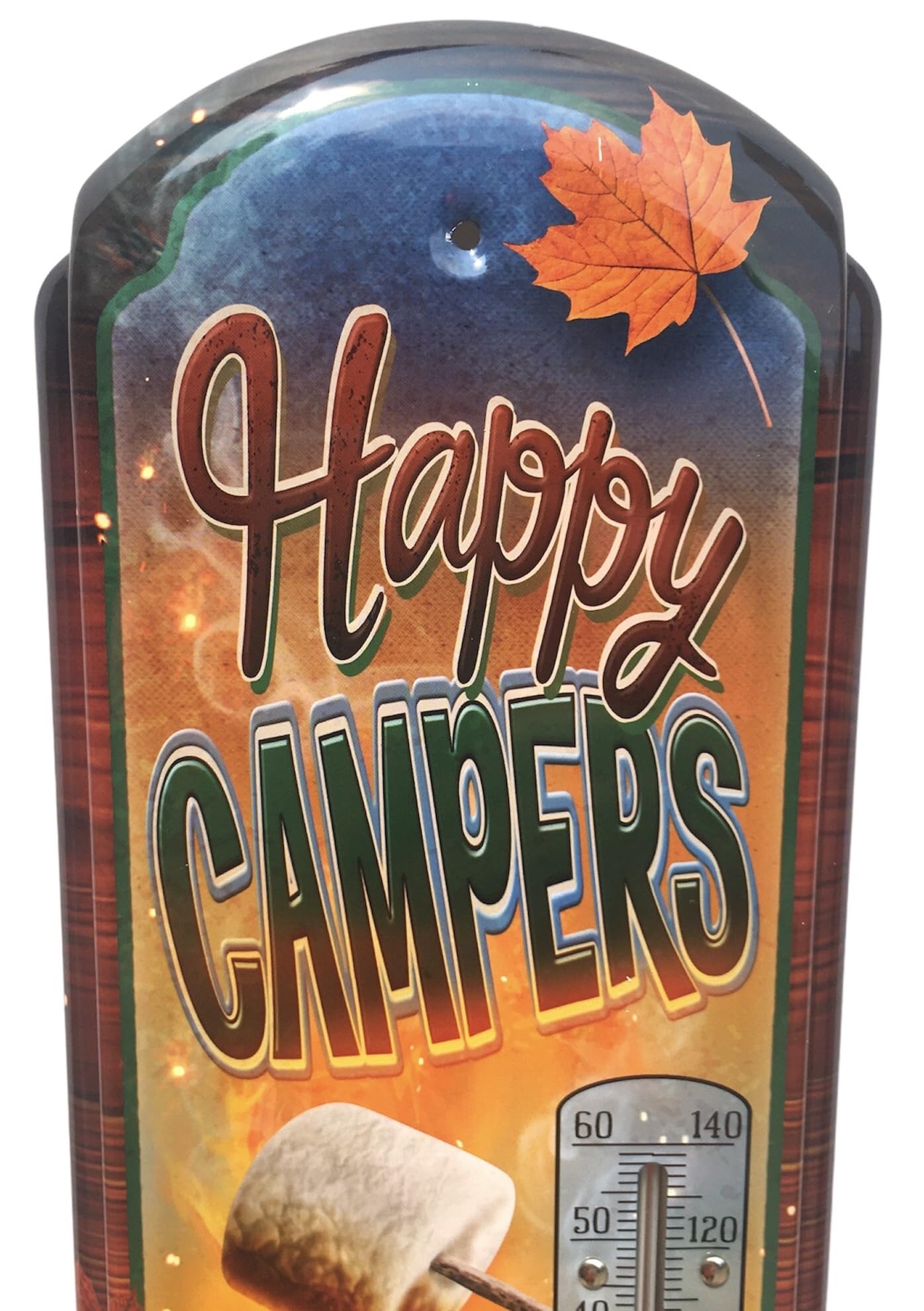 Thermometer Hanging Metal ~22 Gauge Metal Lithograph Print Measures 5