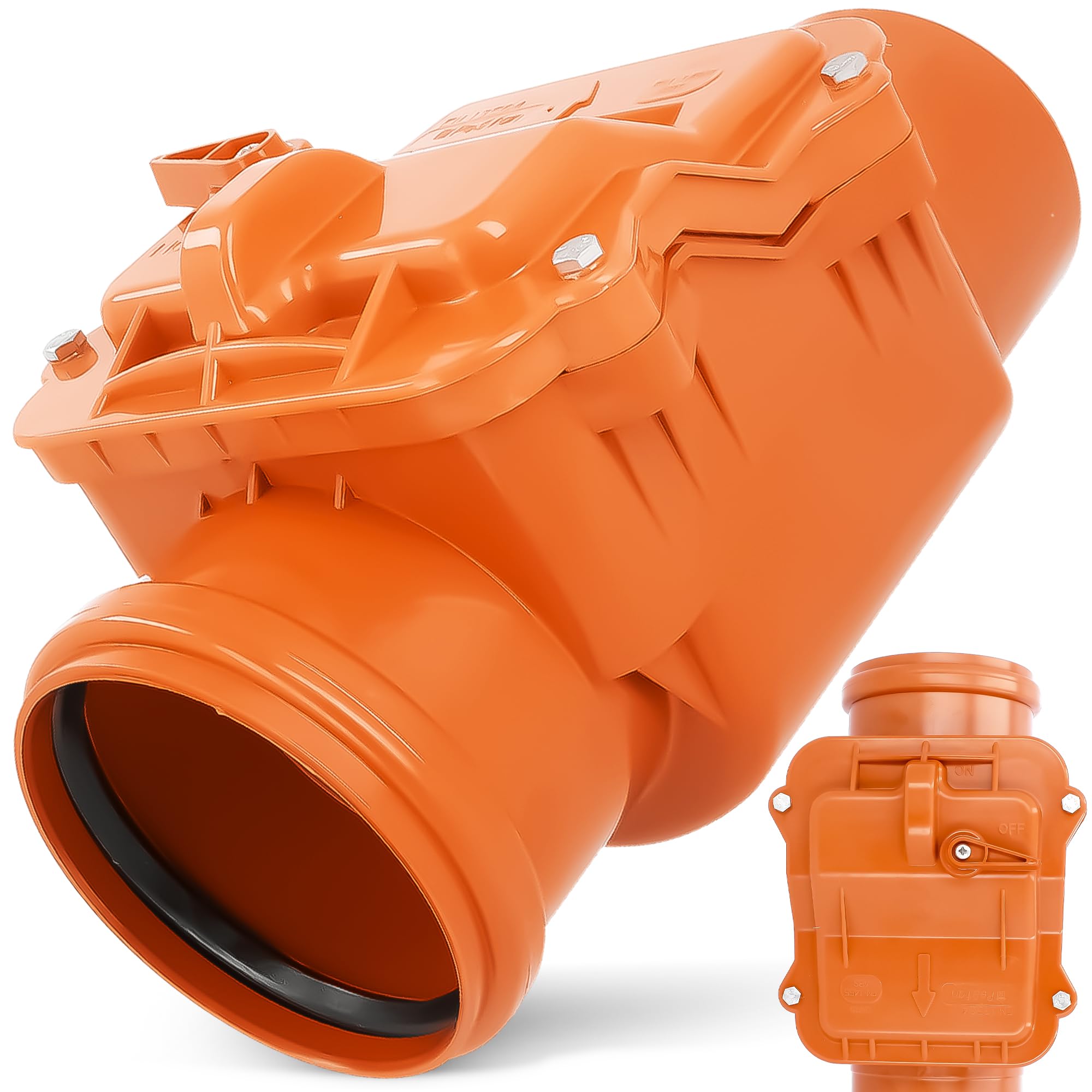 Válvula Antirretorno Diámetro dn 110 PVC de no Retorno Anti-flood con Bloqueable Solapa de Volver