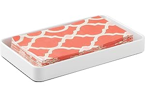 iDesign Gia Stainless Steel Hand Towel Tray for Bathroom