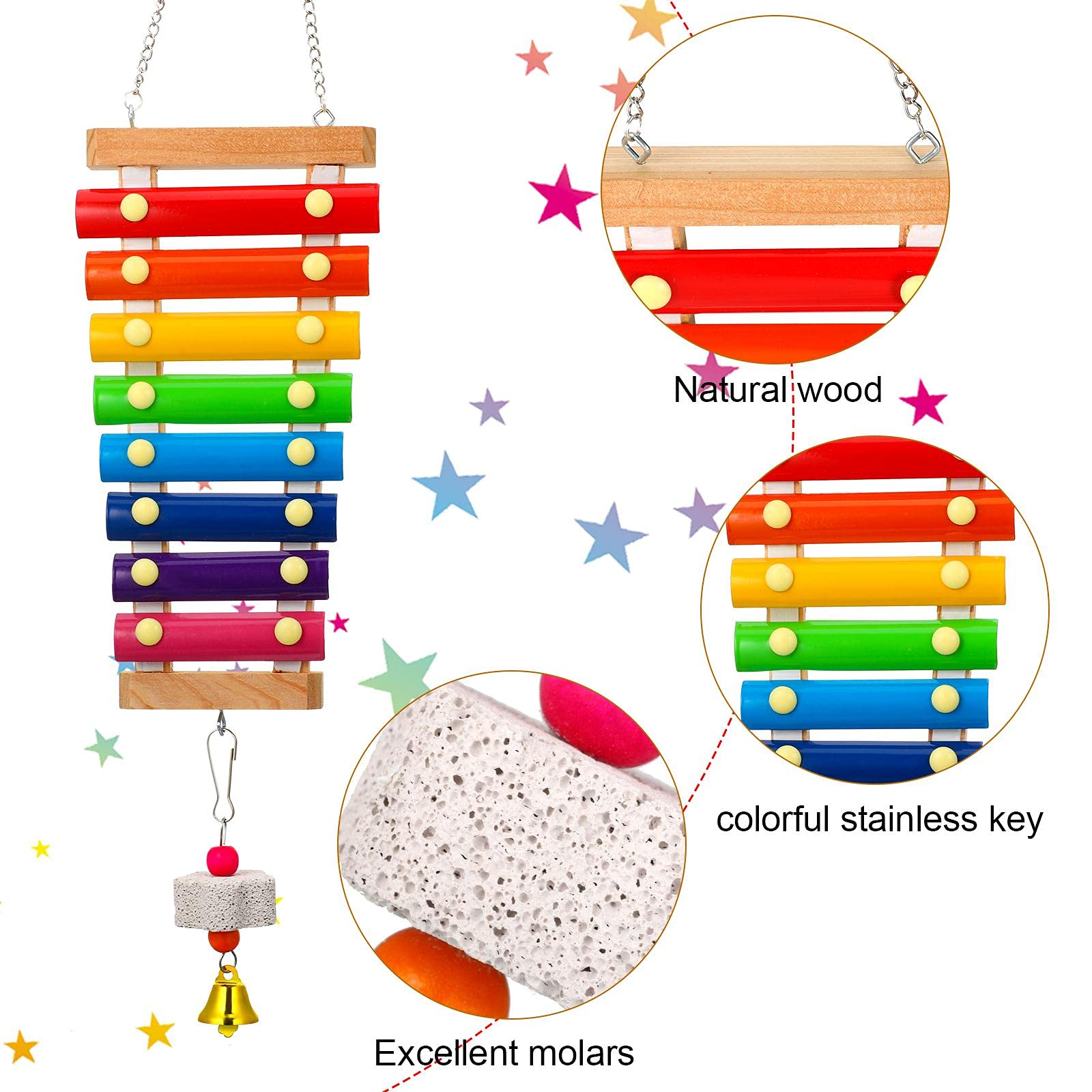 Générique Jouet Xylophone Poulet - Xylophone Amusant et Suspendu avec 8 clés en métal - Jouet à picorer au Poulet perroquets de poulailler de Générique Jouet Xylophone Poulet - Xylophone Amusant et Suspendu avec 8 clés en métal - Jouet à picorer au Poulet perroquets de poulailler de