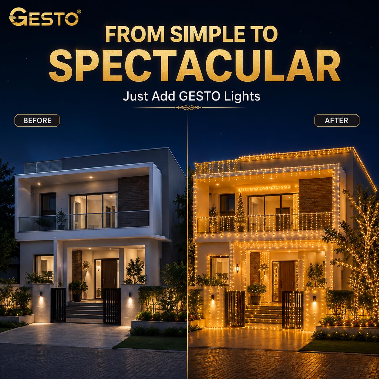 Gesto 45m LED String Lights - Warm White Fairy Lights -9