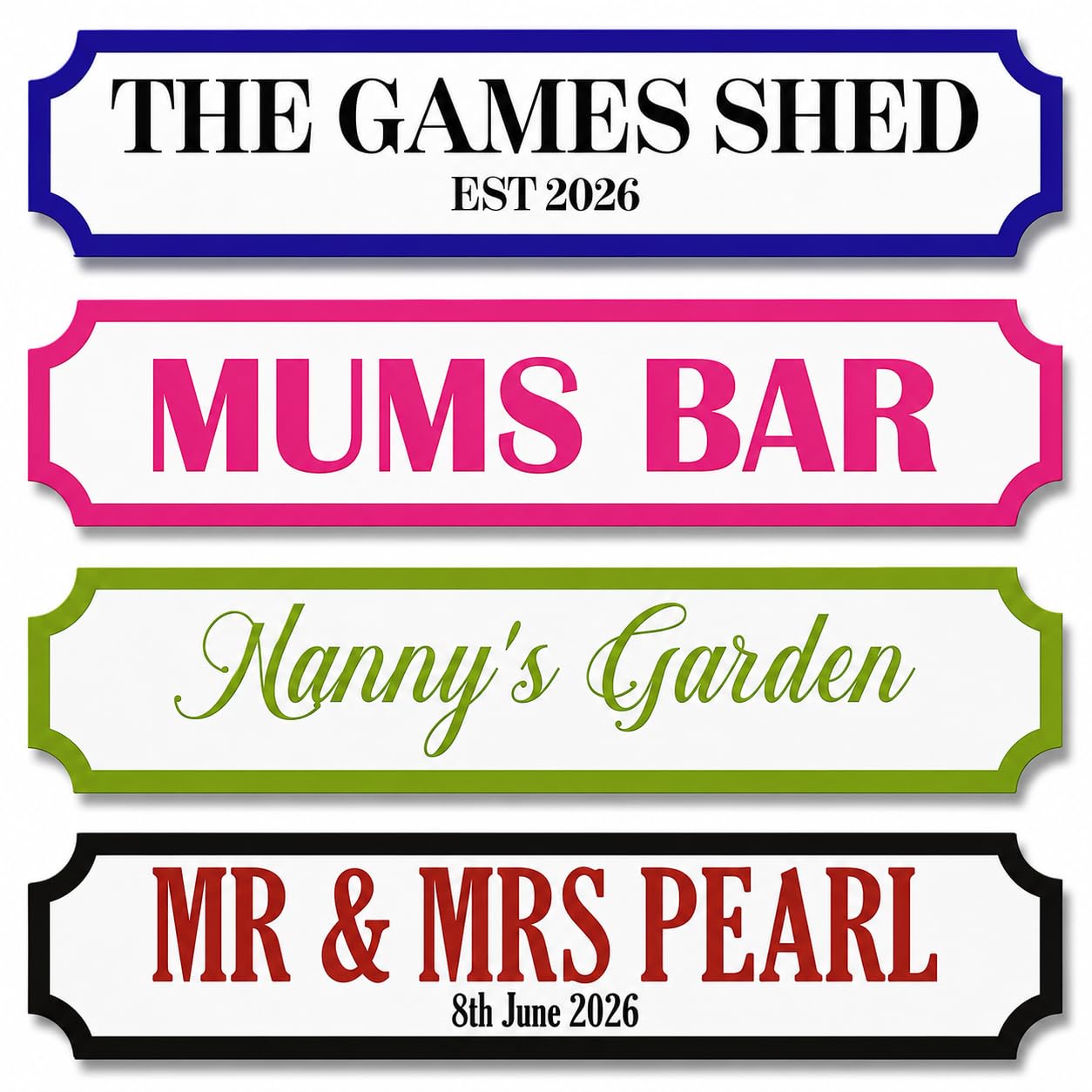Personalised Acrylic Sign | Custom Shed, Garden, Home Bar & Door Sign | Personalised Name Plaque | 4mm Acrylic | Indoor & Outdoor | Choice of Colours & Fonts