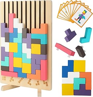 Comprar Rompecabezas 3D de Madera Tetris, Rompecabezas niños, Juegos Montessori 3 4 5 6 Años, Juego Tetris Madera, Inteligencia Jigsaw, Cerebro Juguete, Regalos para Niños