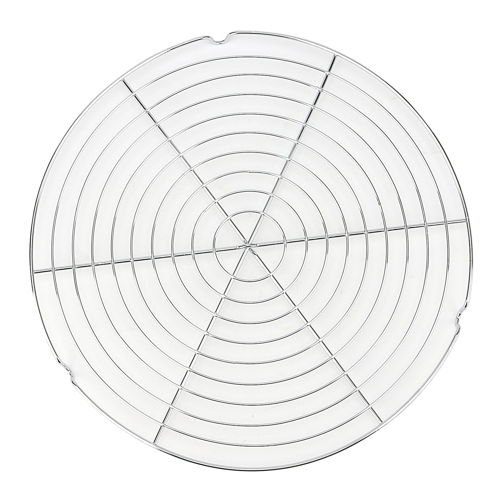 FUNSUEI 4 Griglie di Raffreddamento in Acciaio Inox, Rotonde da 30 cm, griglia di Raffreddamento per Torte, griglia di Raffreddamento Rotonda, per Un Raffreddamento Uniforme e Veloce
