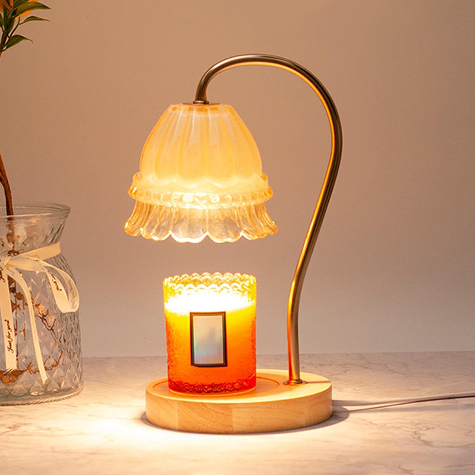 Generico Luce scalda, Lampada scalda| Lampada a candela che scioglie la luce | per sciogliere dimmerabile, lampada per sciogliere per sala studio, soggiorno, tavolo