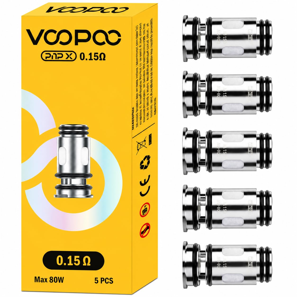 VOOPOO PNP X Coils 0.15 Ohm Mesh [Pack of 5]