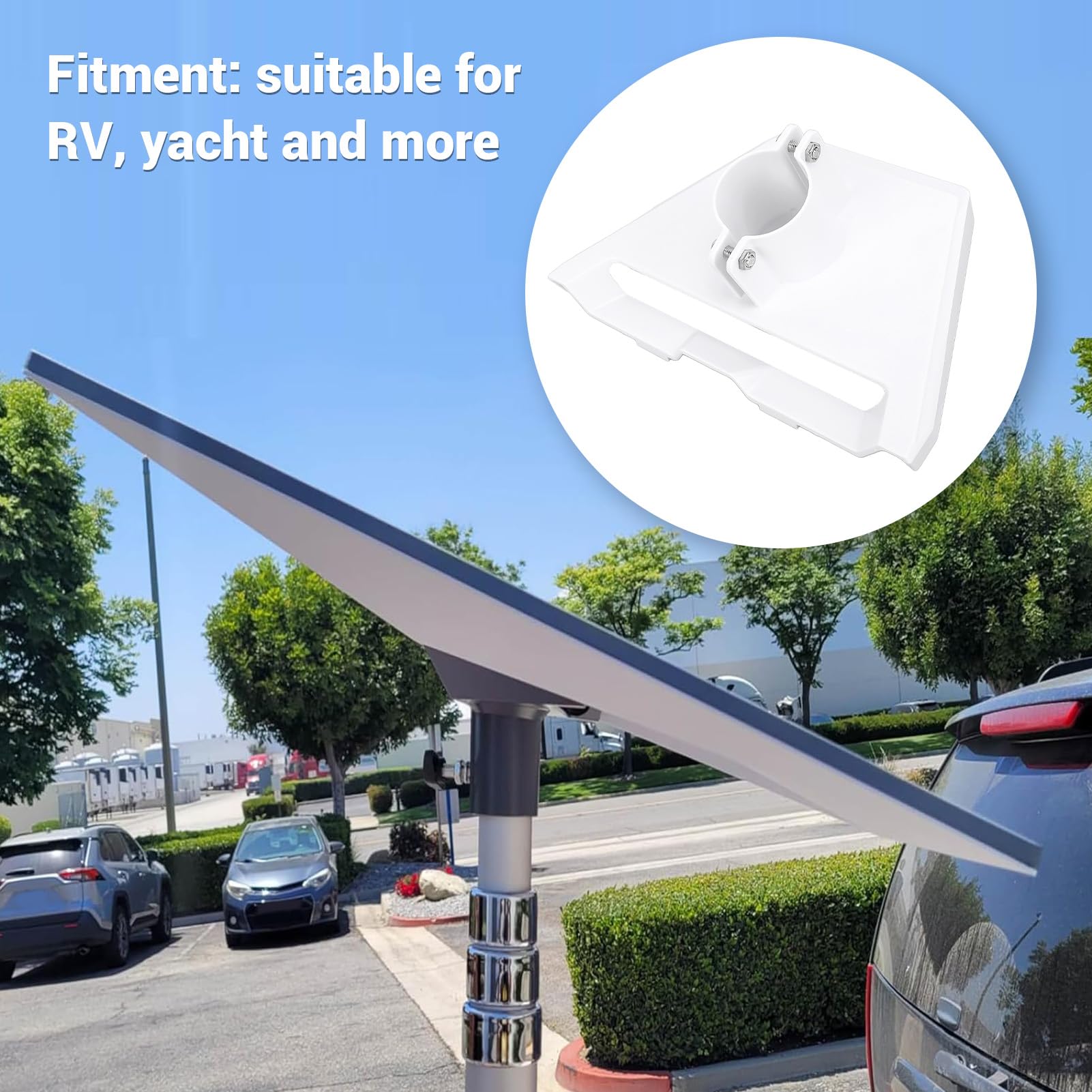 Adaptateur de Tuyaux Gen 3 Kit de Montage à Poteau de 39 Mm en Plastique pour V3 Dish Antenne Support Stable et Précis (White)