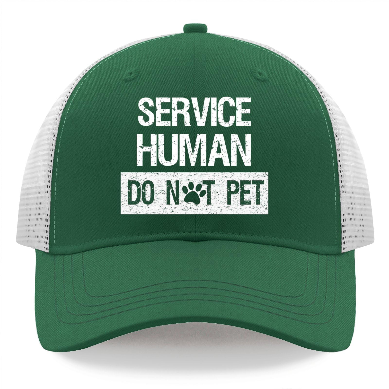 Service Human Do Not Pet Hat Cycling Caps for Him Green