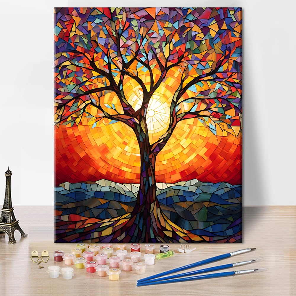 Kit Peinture Par Numéros Adulte 'Lutin Avec Légumes' - Toile 40x50 Cm, Pinceaux, Peintures Acryliques