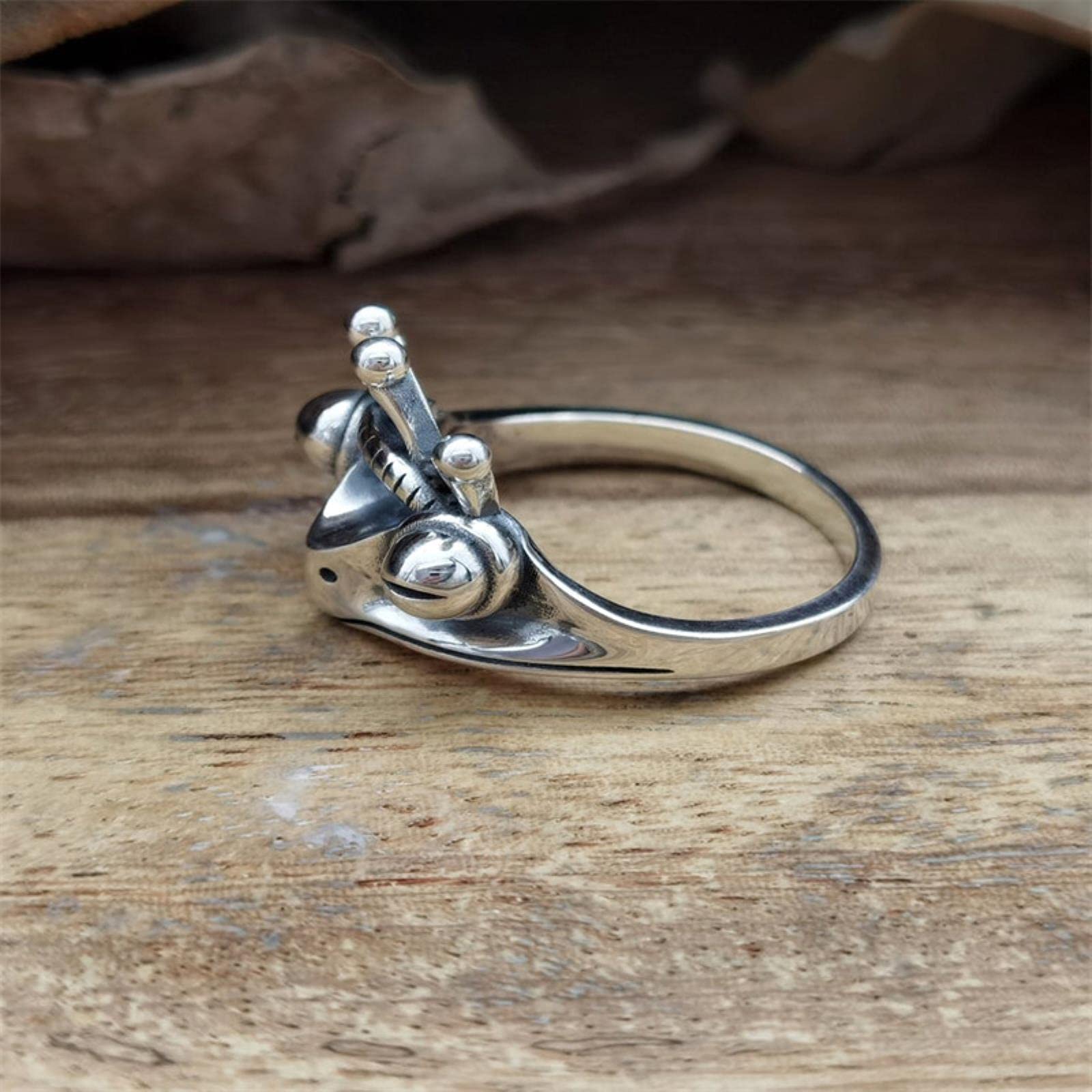 Unieke retro schorpioenpatroon ringen voor heren sieraden stijlvolle hiphop ring vergulde coyote ring accessoires gotische stijl punk stijl-13, rose goud