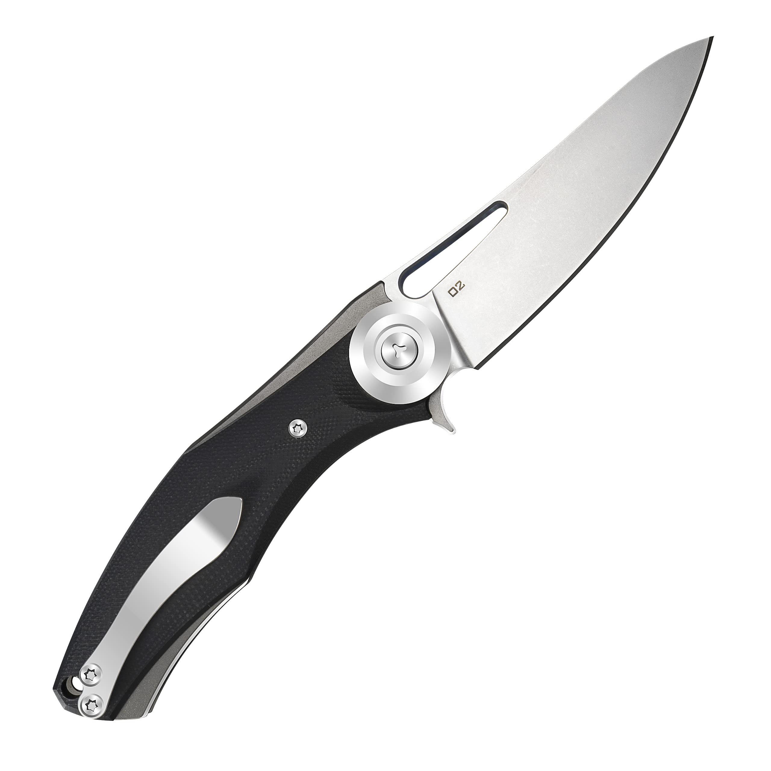 Casvno Pocket Knife Folding knife ?F02A??3.58” D2 Steel Blade,G10 Handle,SpeedSafe Assisted Open, Flipper, Liner and Tip Lock,6.3 oz