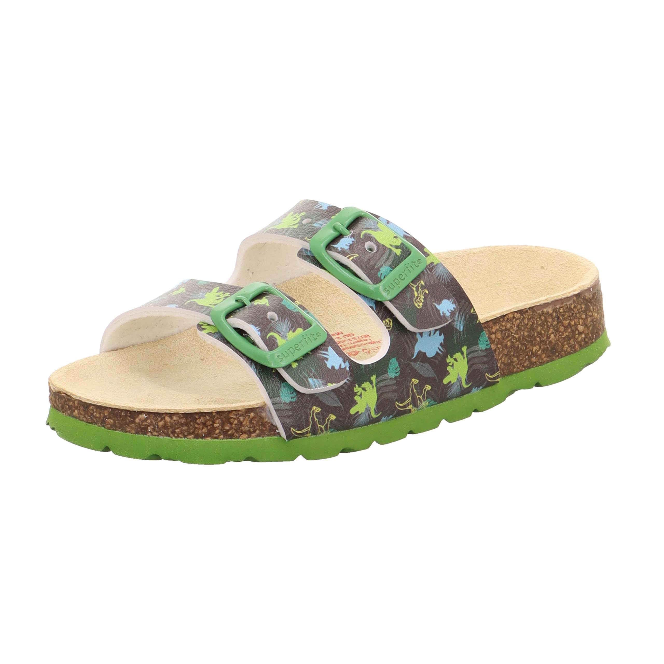 Superfit FUSSBETTPANTOFFEL, Mule, GRAU/GRÜN 2080,