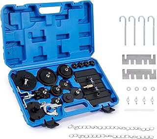 OMT Master Cylinder Bleeder Kit, Brake Pressure Bleeder with 12 Master Cylinder Adapters, Brake Fluid Master Cylinder Compatible with VW Lexus BMW Toyota Audi Jeep, Pressure Brake Bleeder for Bleeding