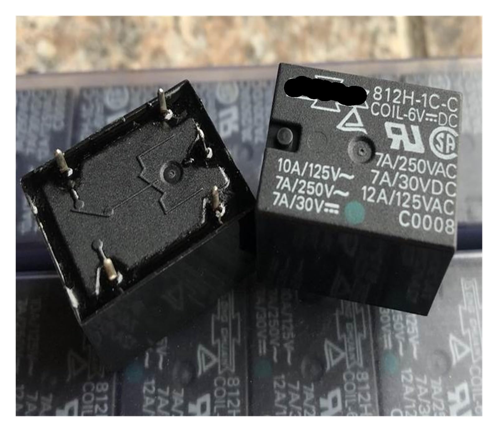 Relais 5 Broches 812H-1C-C 6VDC miniature pour circuits imprimés électroniques