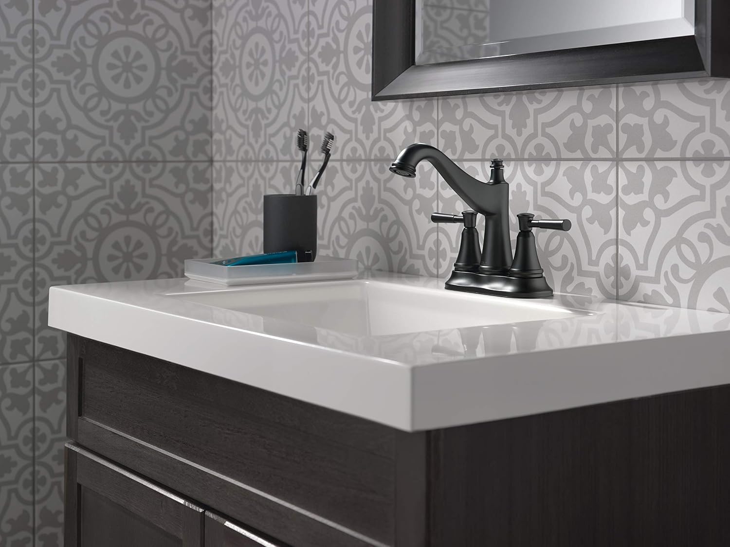 Buу 1 gеt 1 🔥 Delta Faucet Mylan Matte Black Bathroom Faucet, Centerset Bathroom Faucet, Bathroom Sink Faucet, Drain Assembly, Matte Black 25777LF-BL